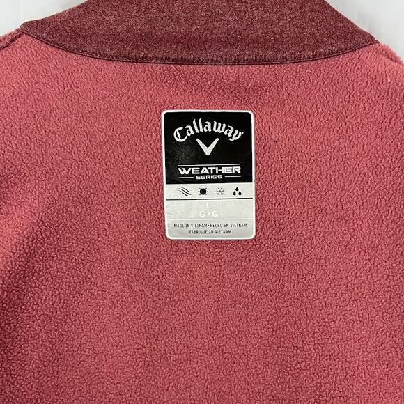 Callaway Weather Series Quarter Zip Pullover Burgundy Men's sz Large - Picture 7 of 9